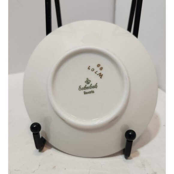 Eschenbach Bavaria Demitasse Espresso Tea Cup & Saucer 1940's Gothic Red & Gold - Picture 9 of 12